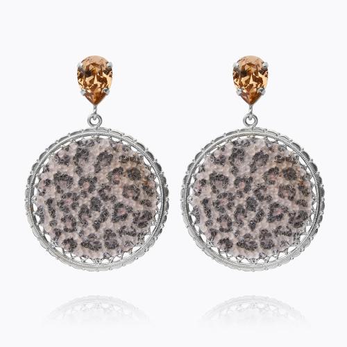 Alexandra Crystal Rocks / Leopard - Rhodium 