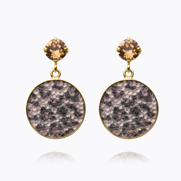 Chloe Earrings / Leopard - Gold