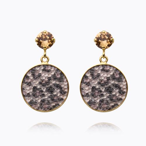 Chloe Earrings / Leopard - Gold