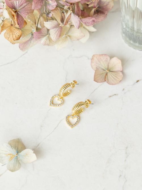 Sofia crystal heart earrings 