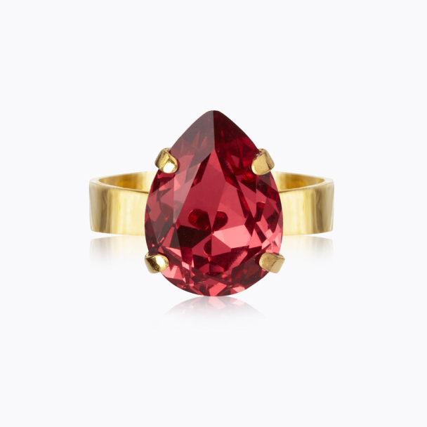 Mini Drop Ring - Mulberry Red