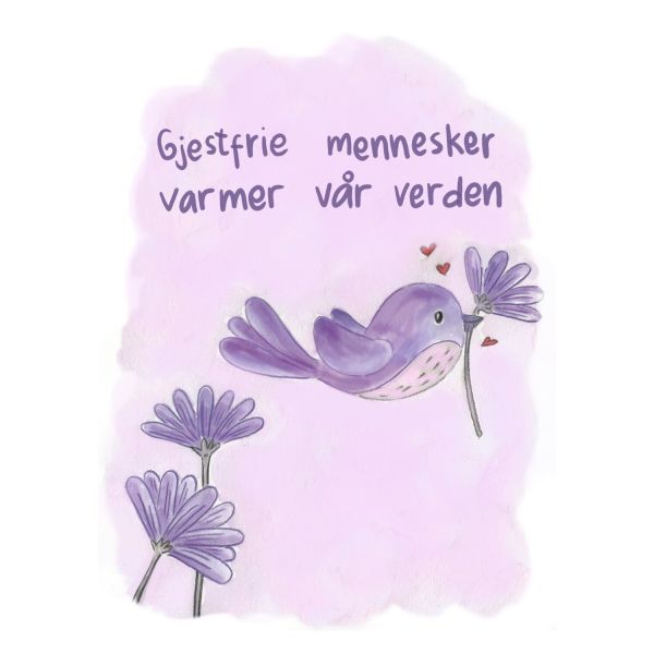 Kort med mening - Gjestfrie mennesker varmer vår verden