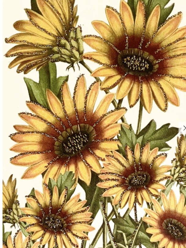 Stort kort med blomster-motiv - Image 1