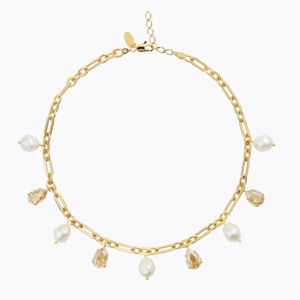 Ayra Necklace Gold - Pearl/Golden Shadow  - Image 1