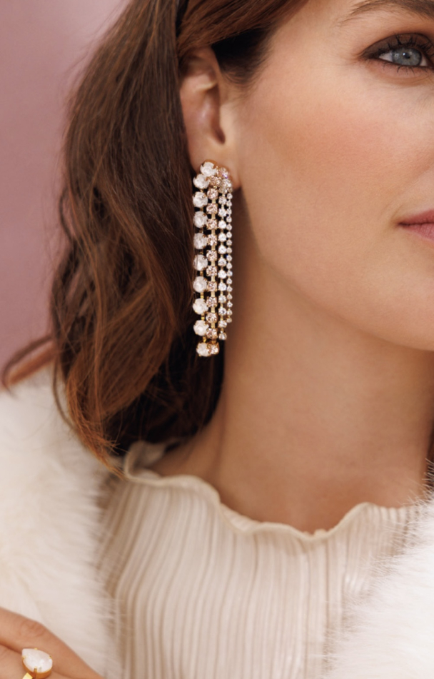 Camilla Earrings Gold - Electric White  - Image 2