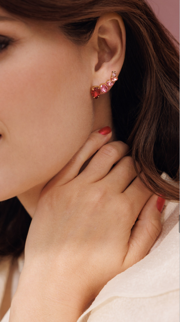 Julie Earrings - Scarlet Combo  - Image 2