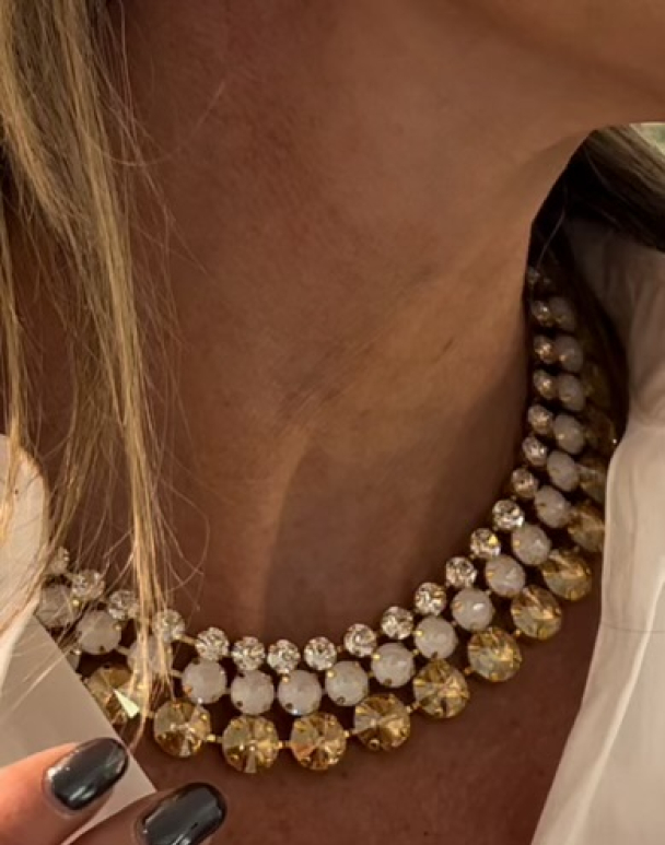 Elora Necklace Gold - Electric White  - Image 2