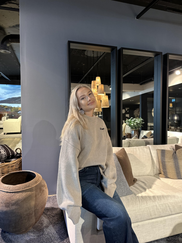 Knit Crewneck Sweater - Simply Taupe Beige  - Image 5