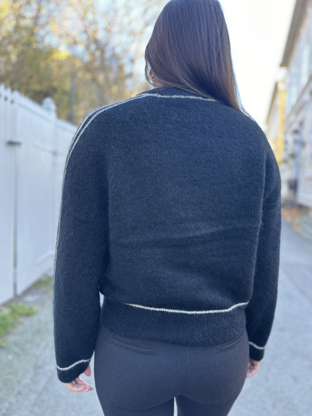 Rosemarie Knit O-Neck - Black - Image 2