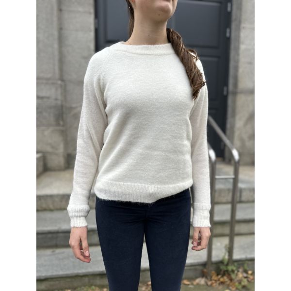 Lulu Knit O-Neck - Snow White