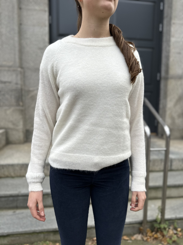 Lulu Knit O-Neck - Snow White - Image 1