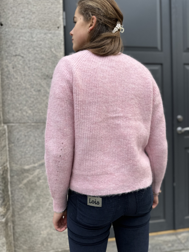 Lulu Knit Short Cardigan - Bleached Mauve  - Image 2
