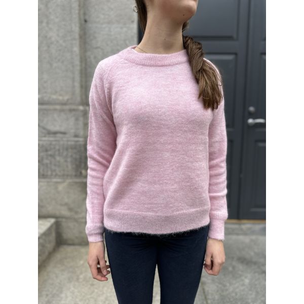 Lulu Knit O-Neck - Bleached Mauve