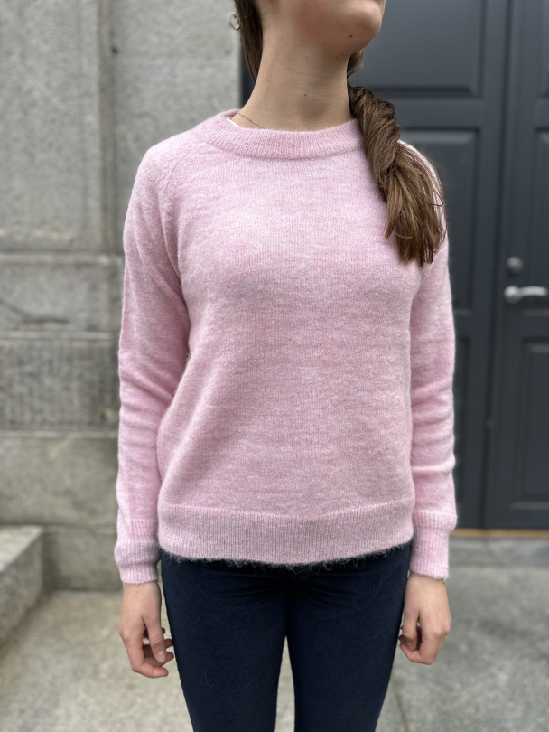 Lulu Knit O-Neck - Bleached Mauve - Image 1