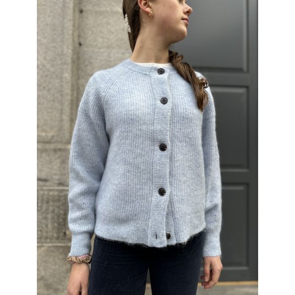 Lulu Knit Short Cardigan - Cashmere Blue 