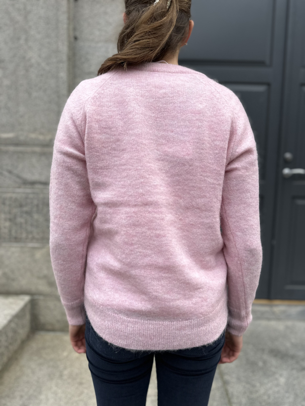 Lulu Knit O-Neck - Bleached Mauve - Image 2