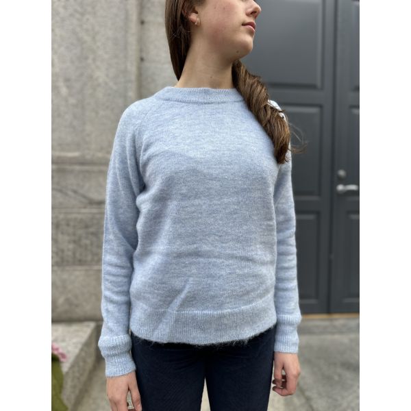 Lulu Knit O-Neck - Cashmere Blue