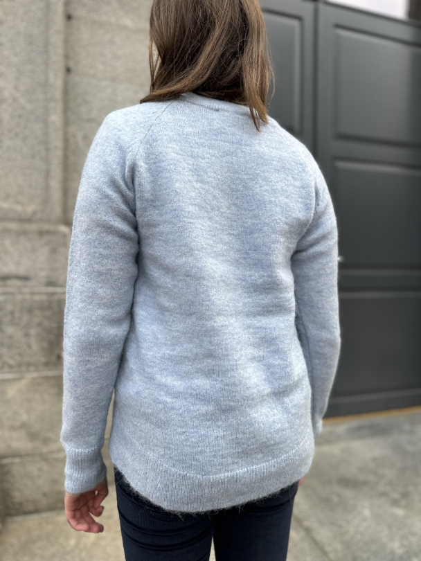 Lulu Knit O-Neck - Cashmere Blue - Image 2