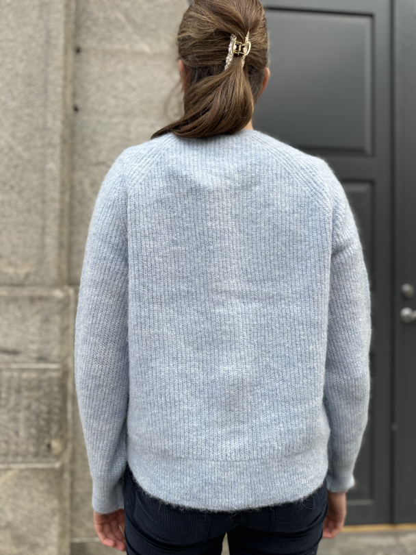 Lulu Knit Short Cardigan - Cashmere Blue  - Image 2