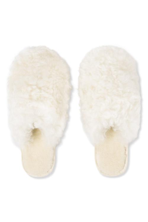 LOUNGE SLIPPERS - SHEARLING  - CREAM