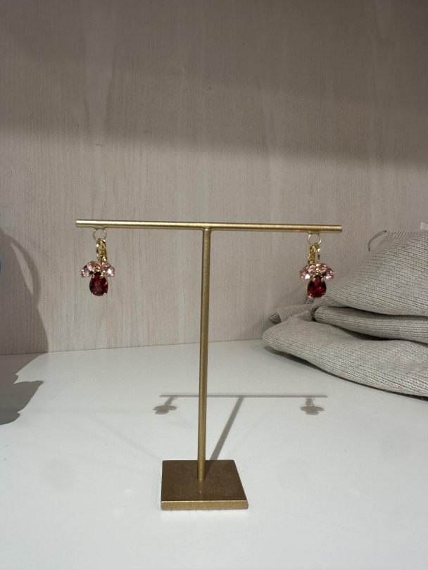 Petite Timo  Earrings -  Scarlet Combo  - Image 2