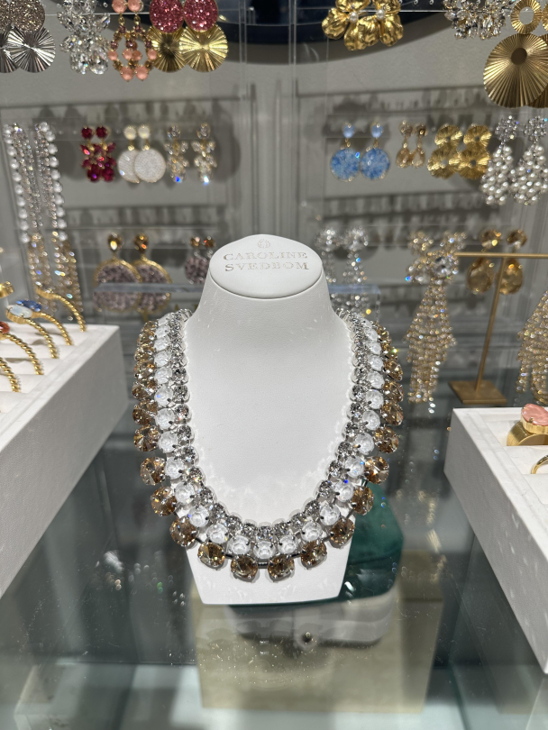 Elora Necklace Rhodium - Electric White  - Image 1