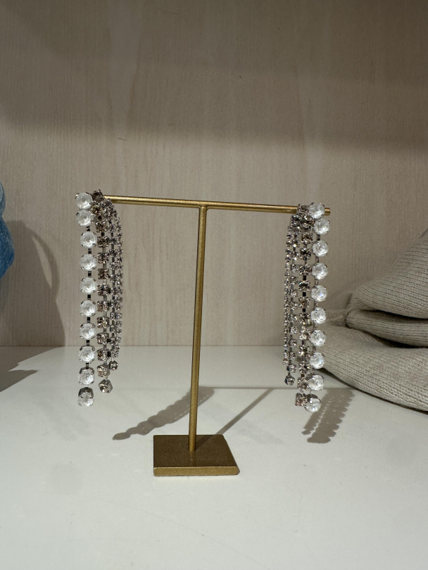 Camilla Earrings Rhodium - Electric White  - Image 2