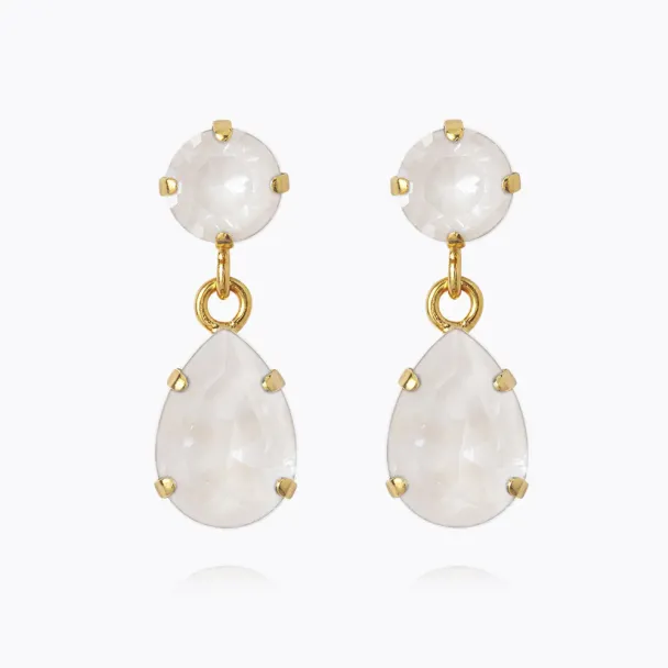 Mini Drop Earrings - Electric White