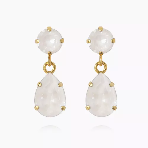 Mini Drop Earrings - Electric White