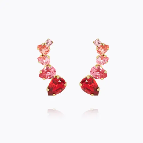 Julie Earrings - Scarlet Combo 