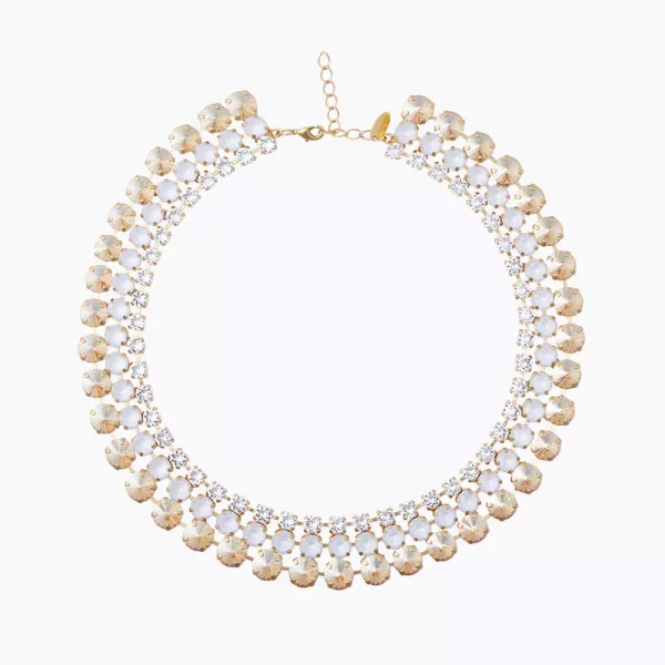 Elora Necklace Gold - Electric White 