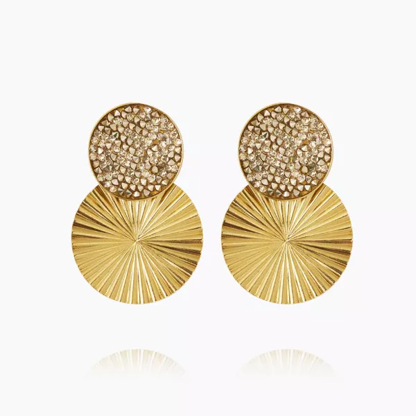 Lizzy Earrings Gold - Cal Gold 