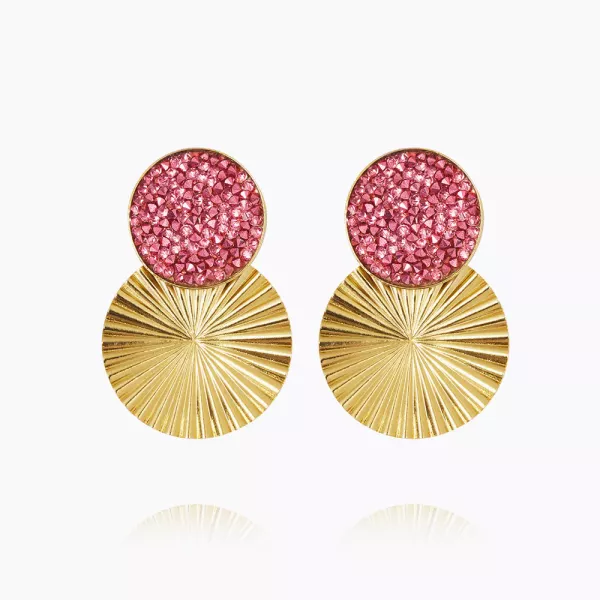 Lizzy Earrings Gold - Cal Pink 