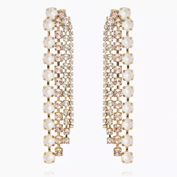 Camilla Earrings Gold - Electric White 