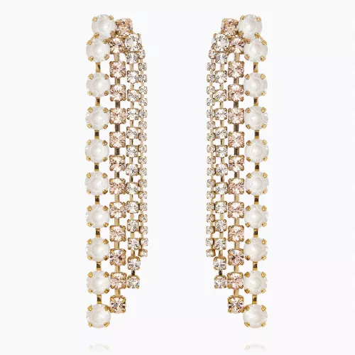 Camilla Earrings Gold - Electric White 