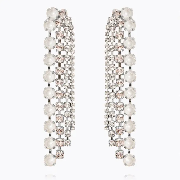 Camilla Earrings Rhodium - Electric White  - Image 1