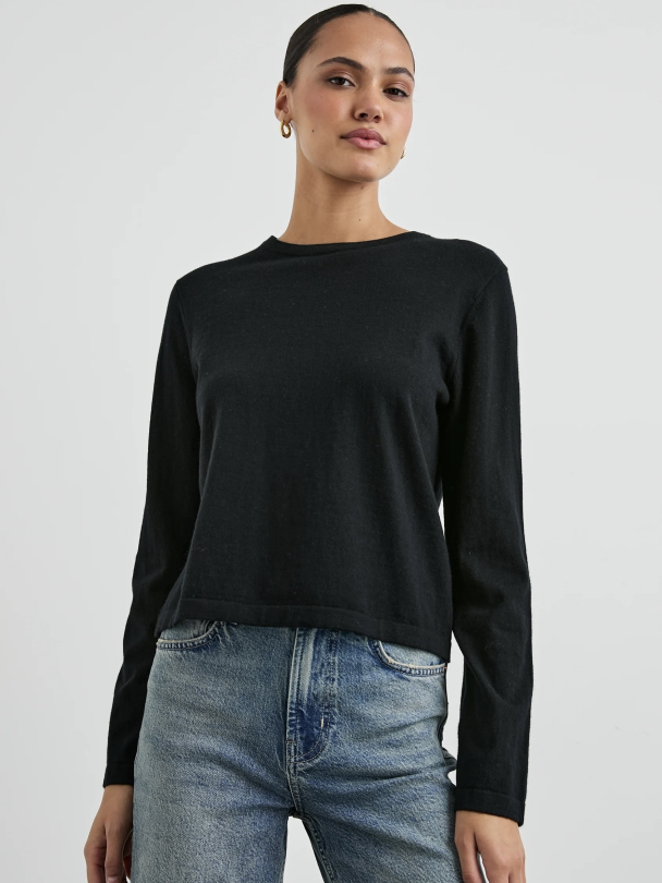 Cotton Cashmere Long Sleeve Tee - Image 1