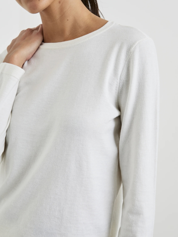 Cotton Cashmere Long Sleeve Tee - Image 3