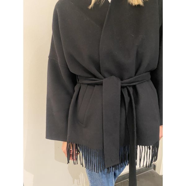 Esma Handmade Fringe Jacket Blk