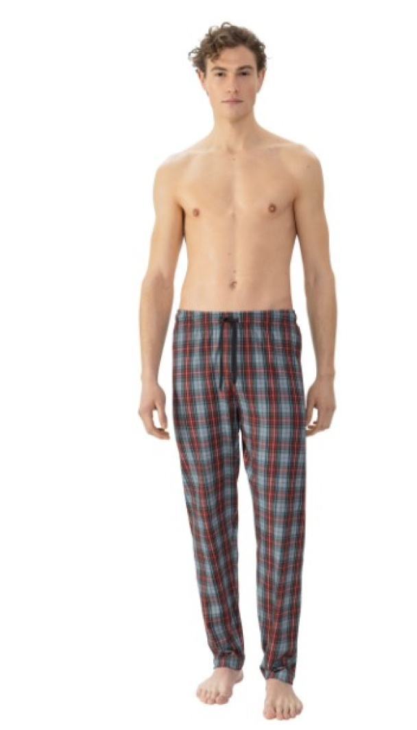 Checkered pattern, light grey melange - Image 1