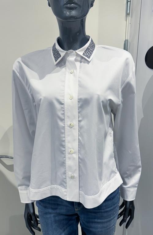 Shirt W/Rhinestone Collar   |     Shirt W/Rhinestone Collar fra Max Volmáry