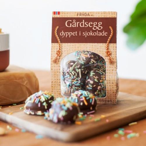 Frydas gårdsegg dyppet i sjokolade