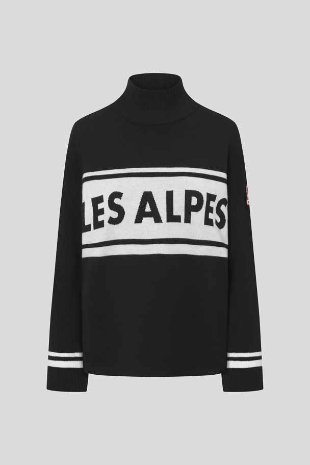 Les Alpes Knitted Sweater - Black - Image 1