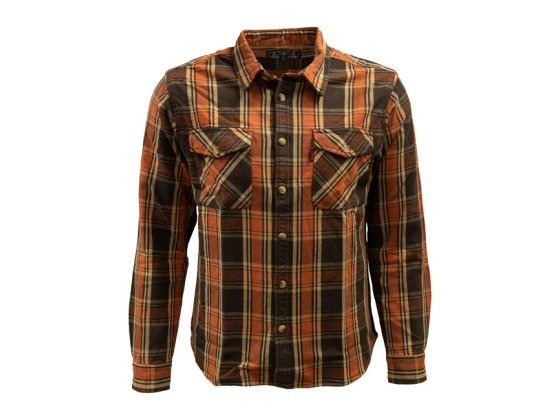 13 1/2 Woodland checkered shirt brown/orange