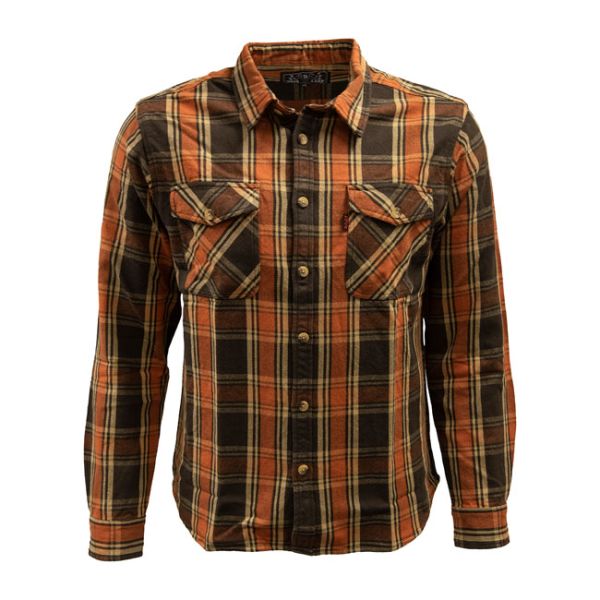 13 1/2 Woodland checkered shirt brown/orange