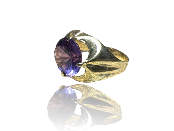 Klosterfoss Vintage - Lilla stein ring 585