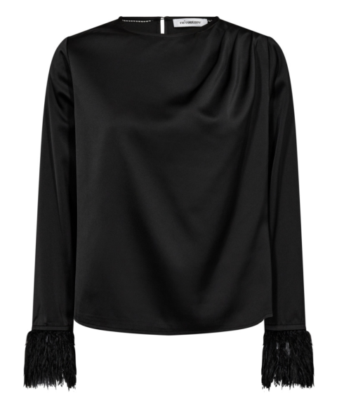 Adna Blouse Drape Feather   |  Adna Drape Feather Blouse fra Co´Couture