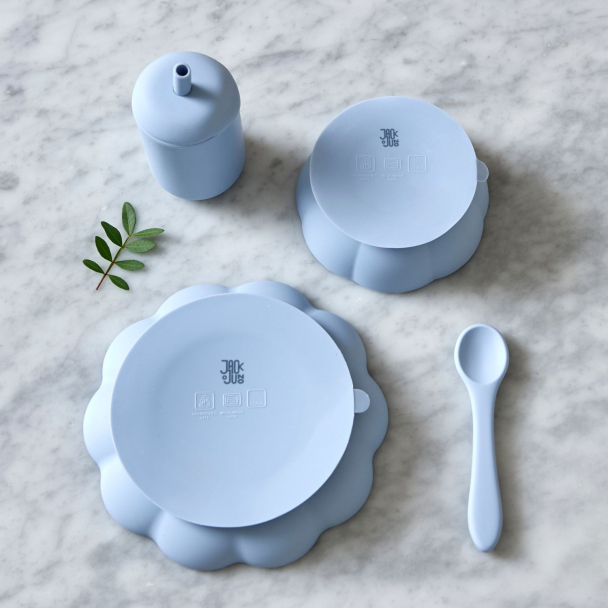 Jack o Juno | Little Poppy Dining Set - Pale Blue - Image 2