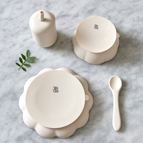 Jack o Juno | Little Poppy Dining Set - Cream - Image 2