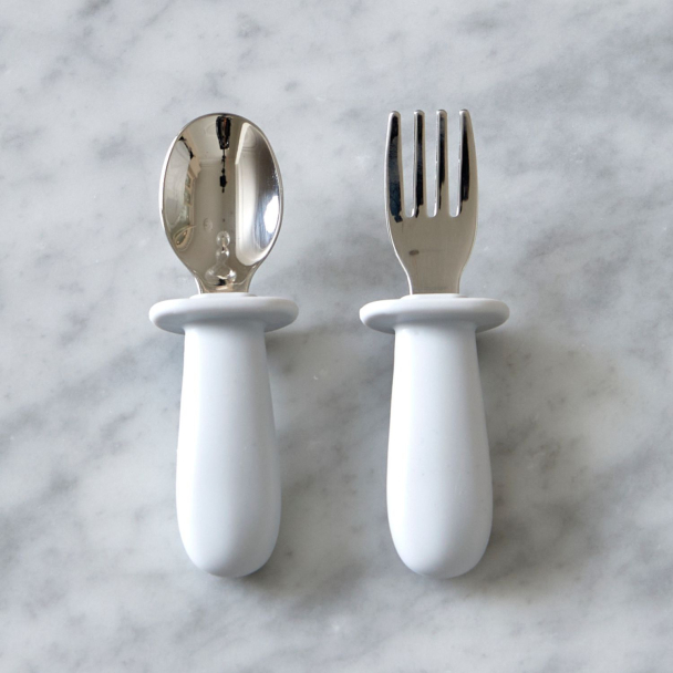 Jack o Juno | Baby Cutlery Set - Glacier Grey - Image 1